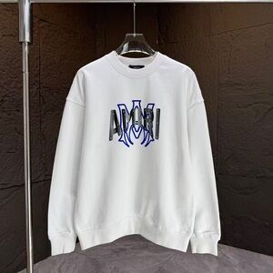 AMIRI White Sweatshirt with Black and Blue Accents
